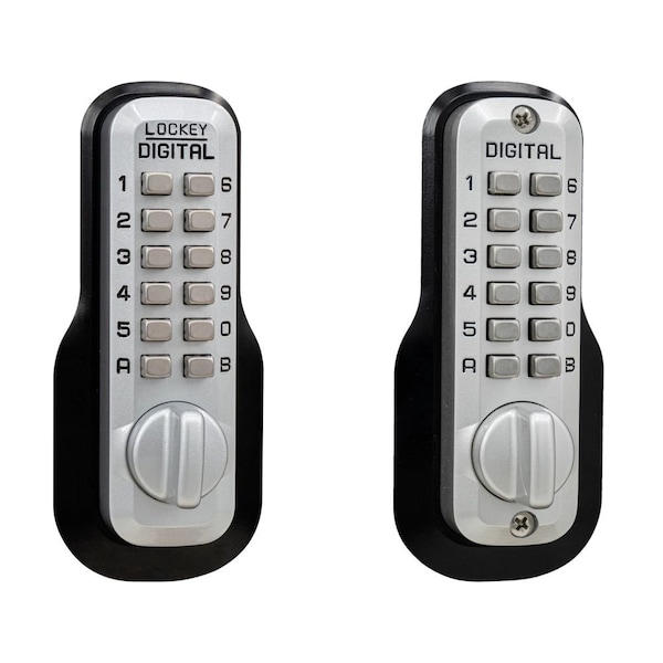 Lockey Usa Lockey Mechanical Keyless Deadbolt with Double Combination Satin Chrome Marine Grade Finish M210-SCMGDC - main